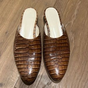 Freda Salvador croc embossed mules size 7.5